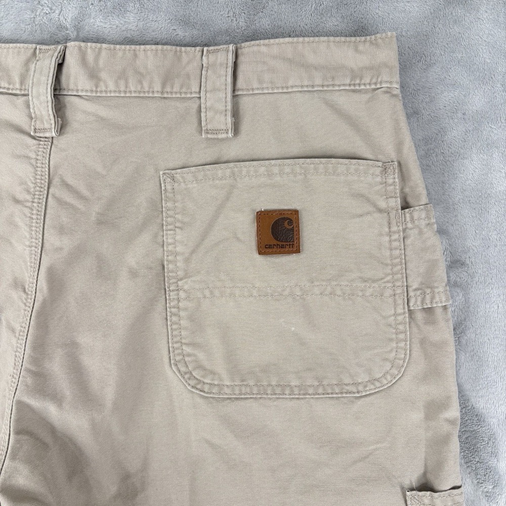 Carhartt Dungaree Fit Cargo Pants Men's 40x32 (Fits 37x28.5) Khaki Work Utility - Picture 3 of 16
